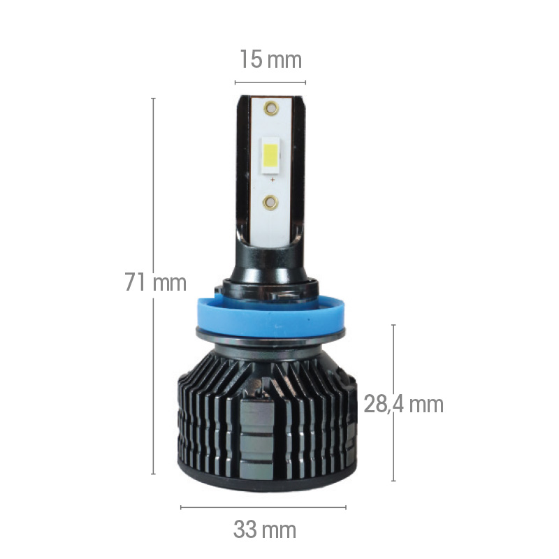 Lampadina LED H11 con alimentatore integrato