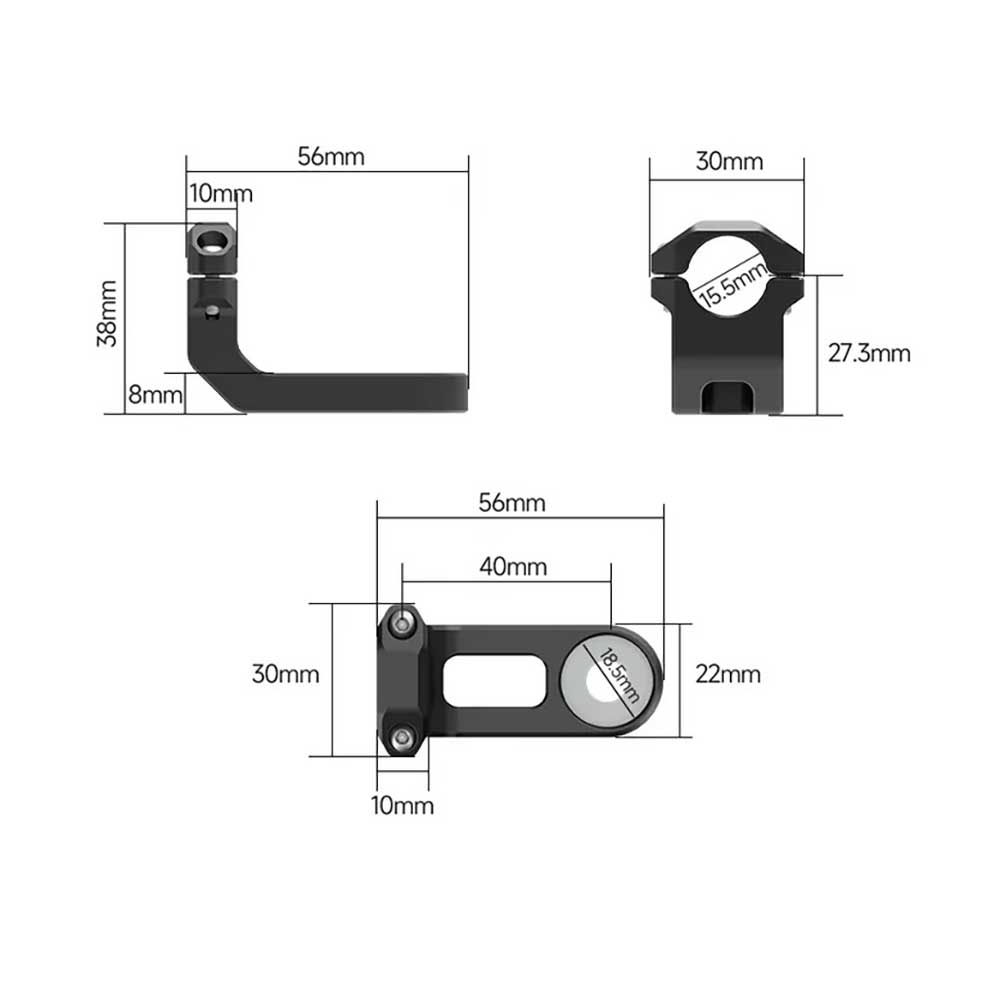 Staffa di estensione dello specchio laterale M8-M10