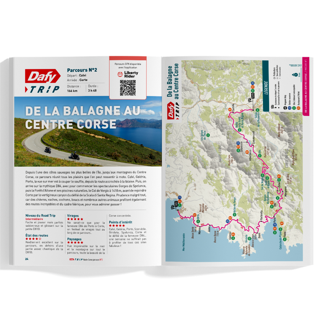 Roadbook per moto : Dafy Moto Haute-Corse