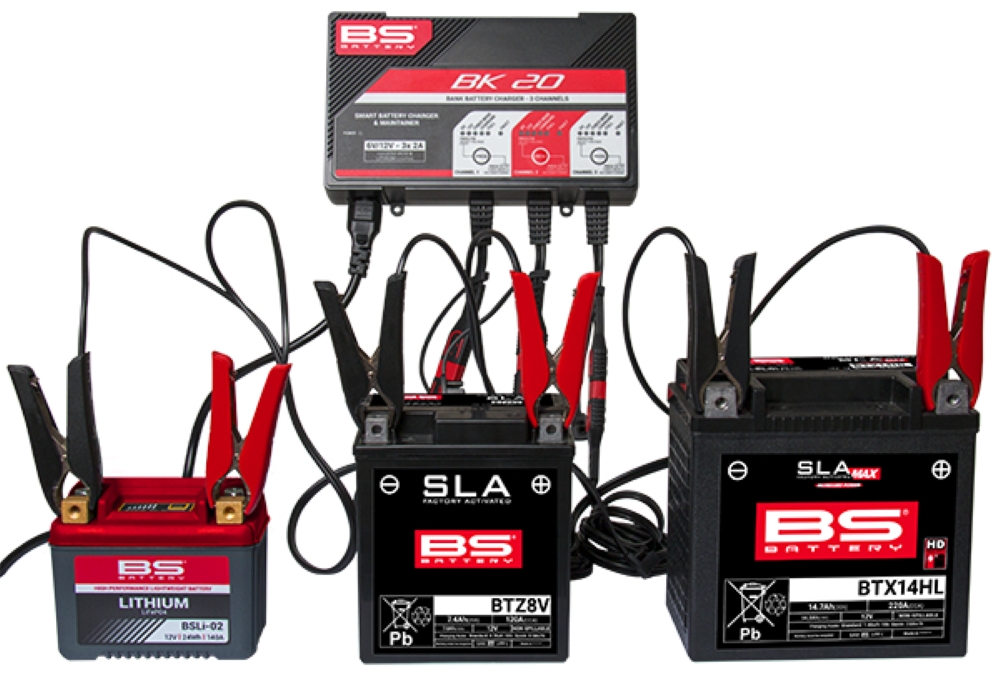 Caricabatterie BK20 6V/12V 3X2A