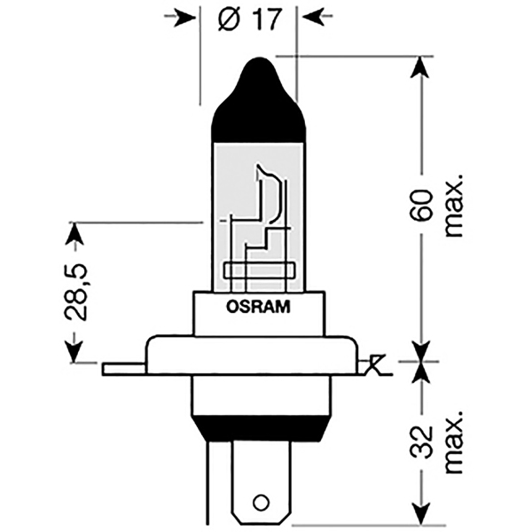 Lampadina H4 blu freddo