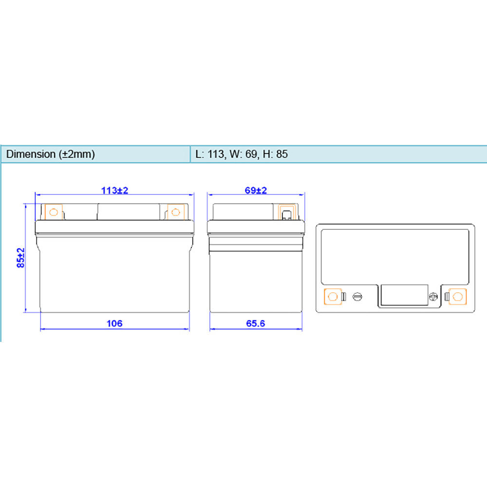 Batteria HJTZ7S-FP