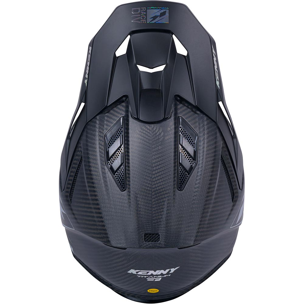 Casco olografico in titanio e carbonio