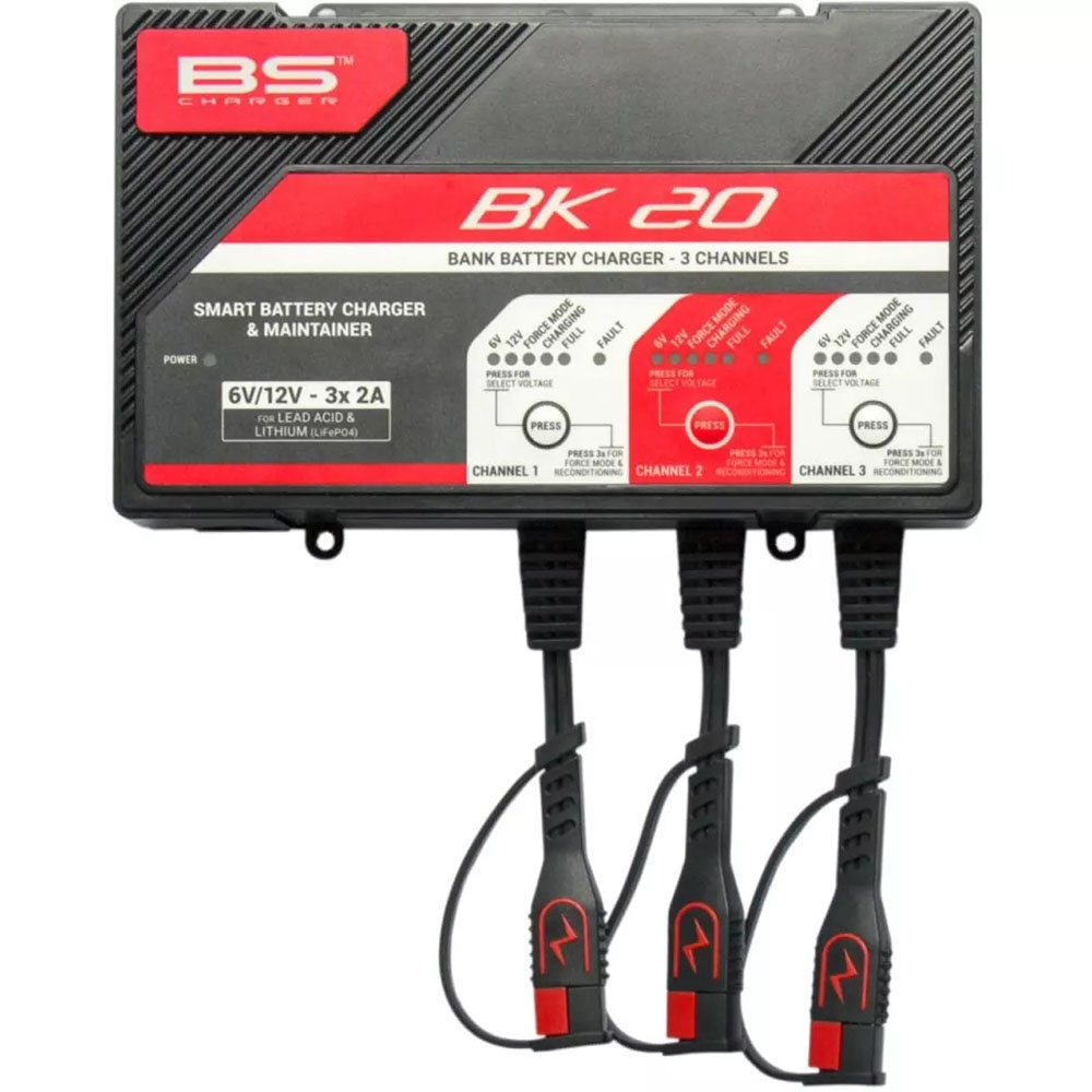 Caricabatterie BK20 6V/12V 3X2A