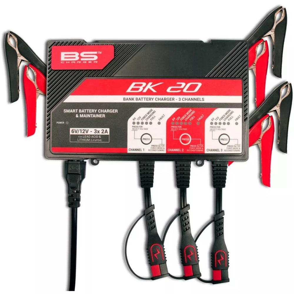 Caricabatterie BK20 6V/12V 3X2A