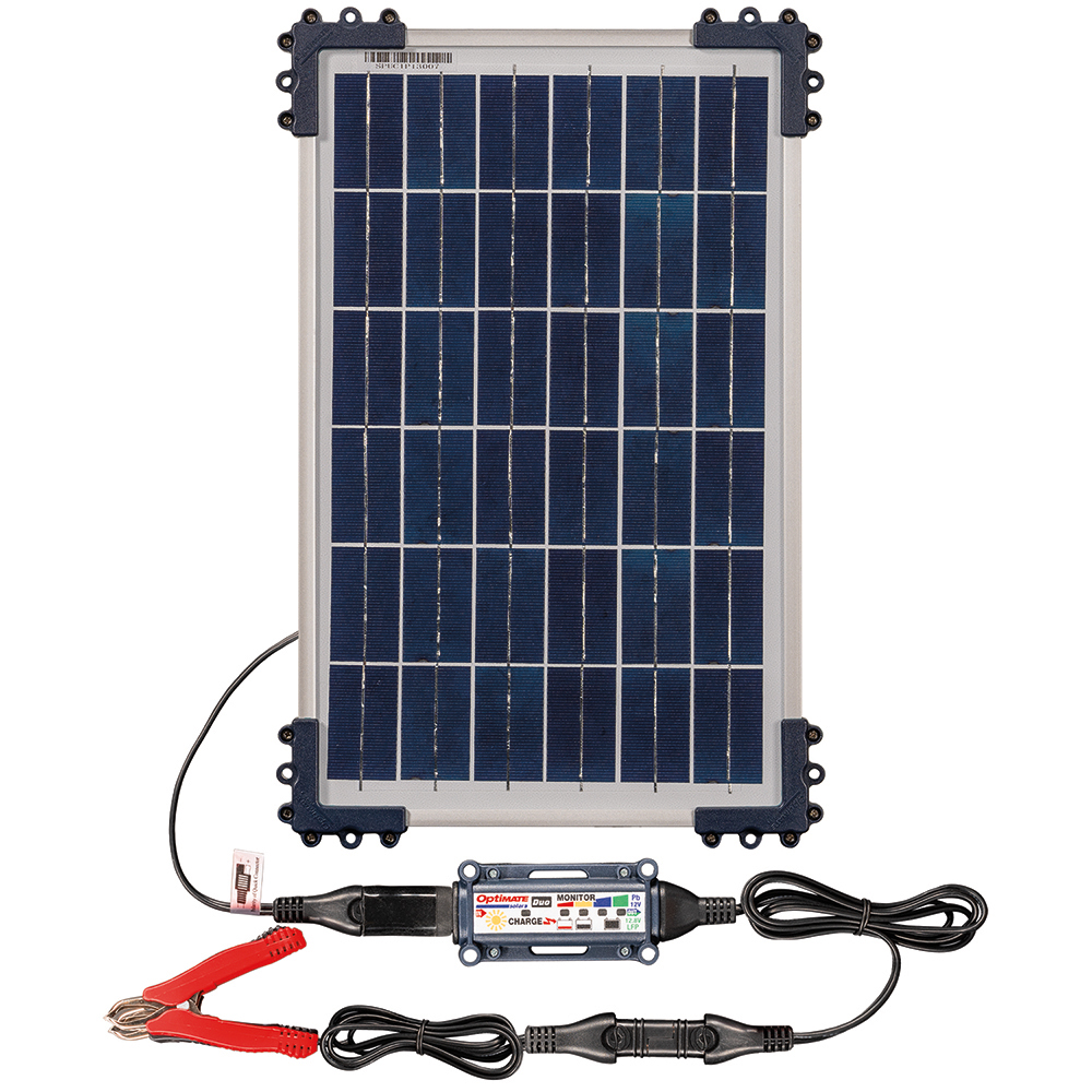 Caricabatterie Optimate Solar Duo TM522D1 con pannello da 10W