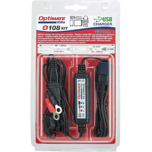Caricatore USB Optimate O-108 + estensore T108