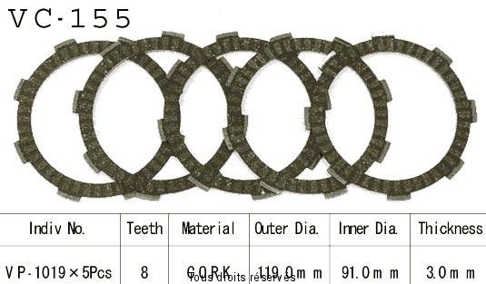 Rivestimenti frizione Cross VC155