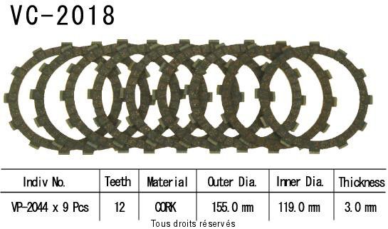 Rivestimenti della frizione Cross VC2018