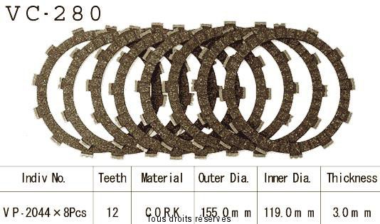 Dischi Cross VC280 montati sulla frizione