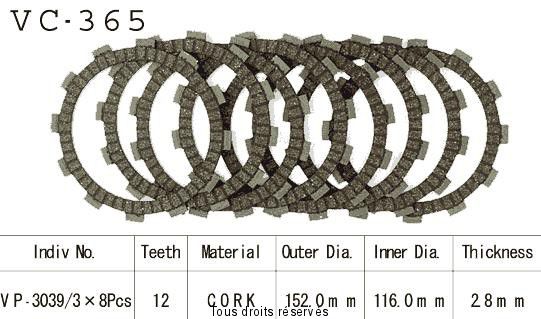 Rivestimenti frizione Cross VC365