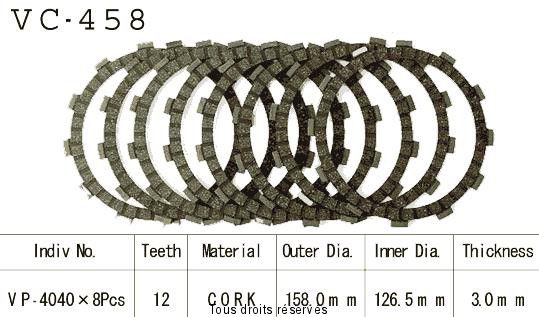 Rivestimenti frizione Cross VC458