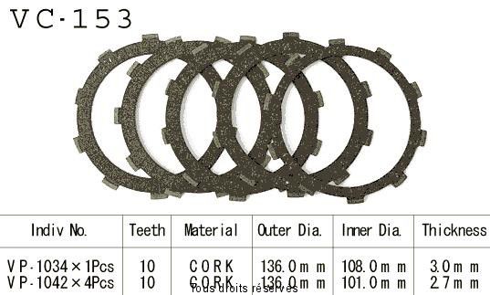 Rivestimenti della frizione VC153