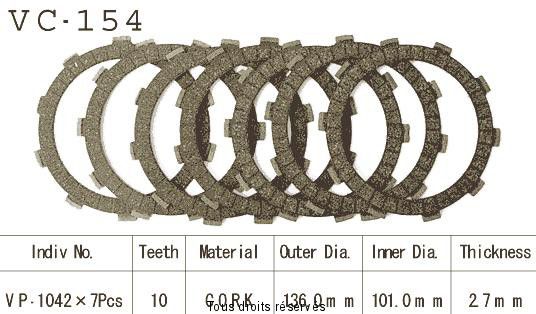 Rivestimenti della frizione VC154