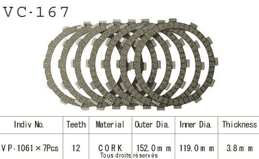 Rivestimenti della frizione VC167