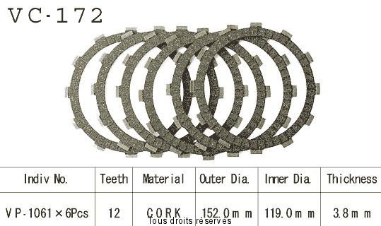 Rivestimenti della frizione VC172