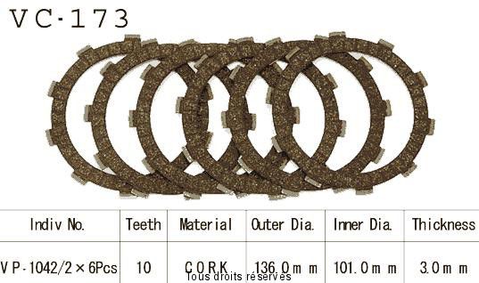 VC173 rivestimenti della frizione