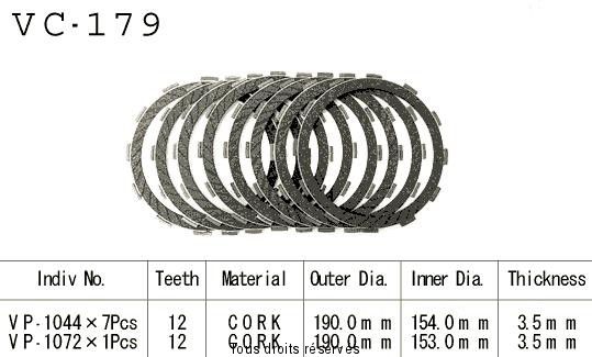 VC179 rivestimenti della frizione