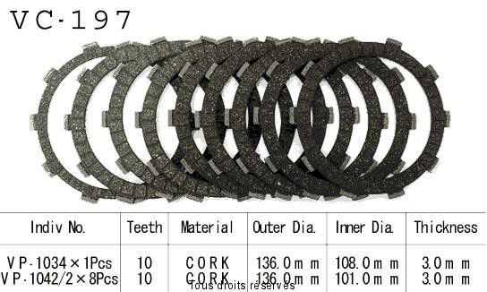 Rivestimenti della frizione VC197
