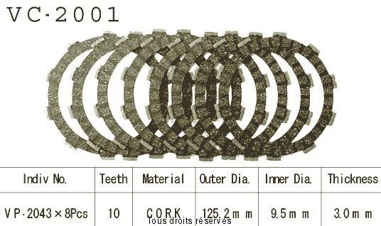 Rivestimenti della frizione VC2001