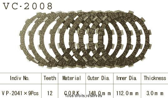 Rivestimenti della frizione VC2008