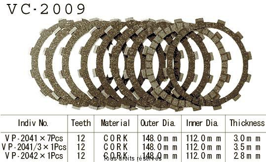 Rivestimenti della frizione VC2009