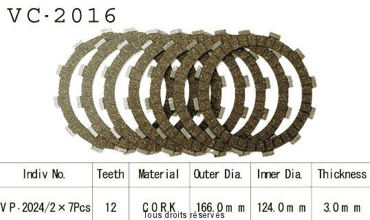 Rivestimenti della frizione VC2016