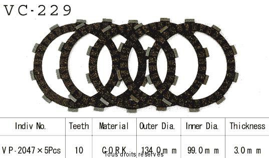 VC229 rivestimenti della frizione