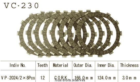 Rivestimenti della frizione VC230