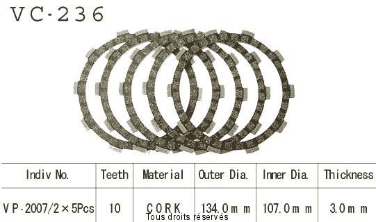 VC236 rivestimenti della frizione