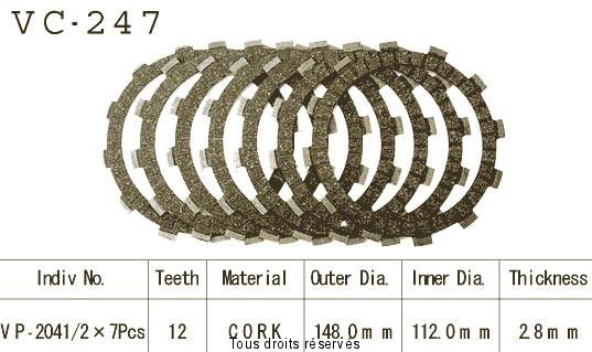 VC247 rivestimenti della frizione
