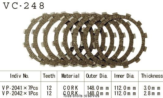 Rivestimenti della frizione VC248