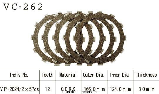 VC262 rivestimenti della frizione