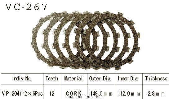 VC267 rivestimenti della frizione