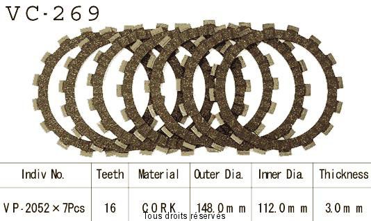 VC269 rivestimenti della frizione