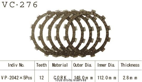 VC276 rivestimenti della frizione