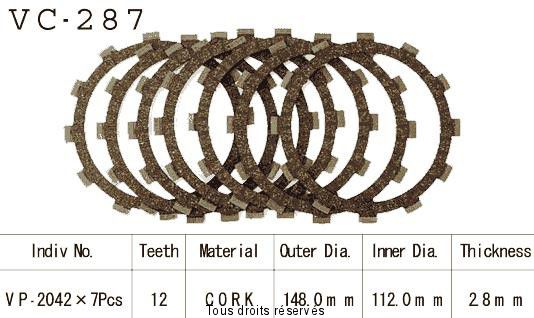 VC287 rivestimenti della frizione