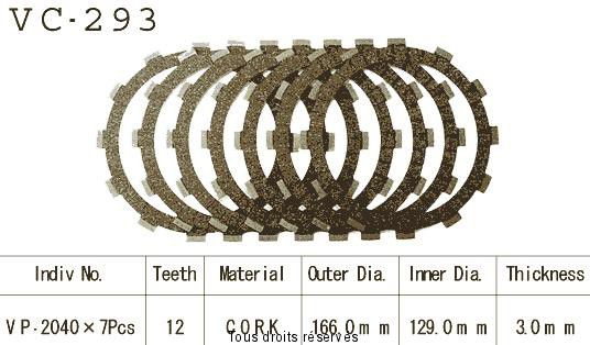 VC293 rivestimenti della frizione