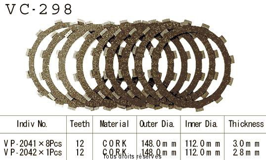 VC298 rivestimenti della frizione