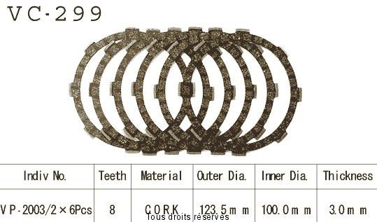 VC299 rivestimenti della frizione