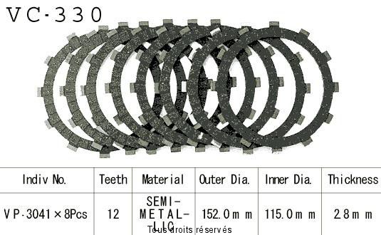 Rivestimenti della frizione VC330