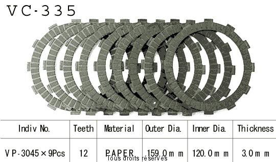 Rivestimenti della frizione VC335