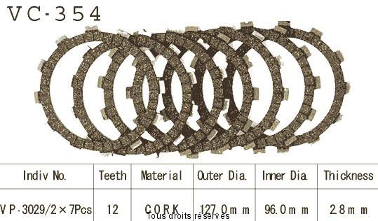 Rivestimenti della frizione VC354