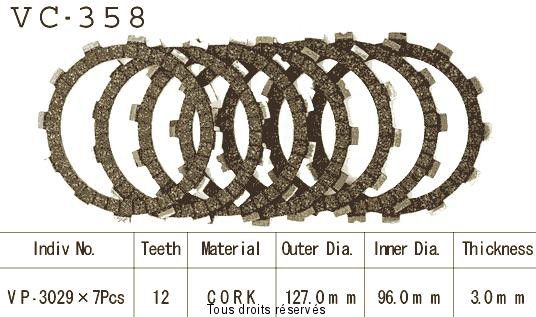 Rivestimenti della frizione VC358