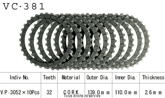 Rivestimenti della frizione VC381