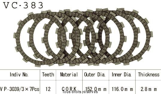 VC383 rivestimenti della frizione