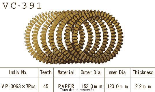 Rivestimenti della frizione VC391