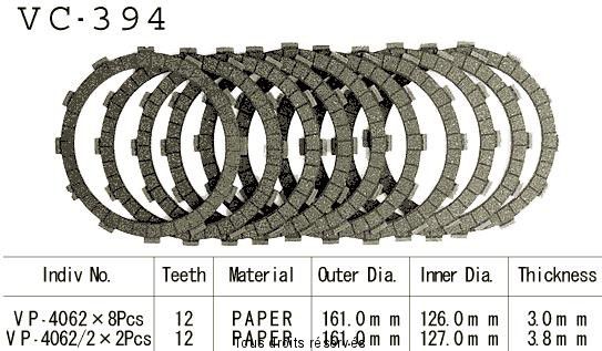 Rivestimenti della frizione VC394