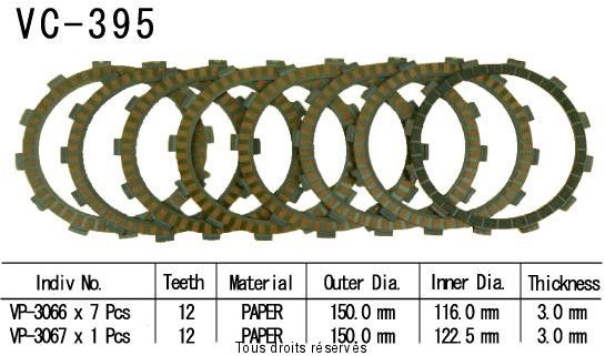 Rivestimenti della frizione VC395