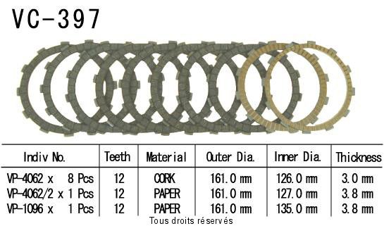 VC397 rivestimenti della frizione